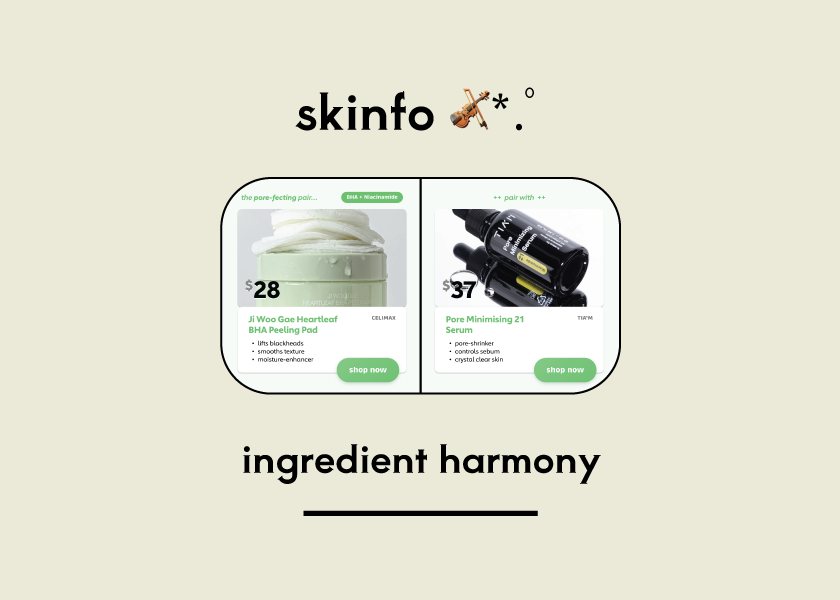 Skincare Harmony ♪⋆🎻。 these ingredients are better together...