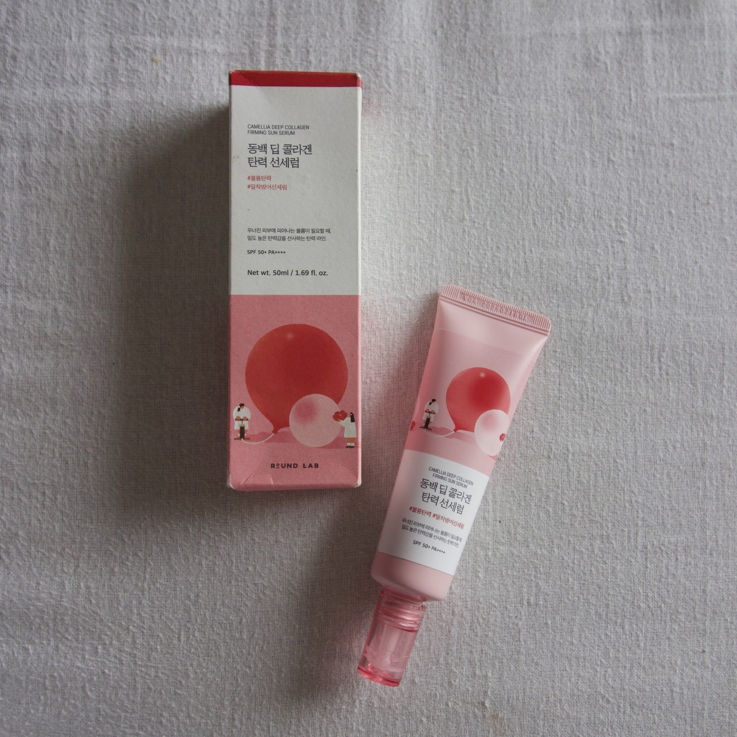 HI-REVIEW: Round Lab Camellia Deep Collagen Firming Sun Serum