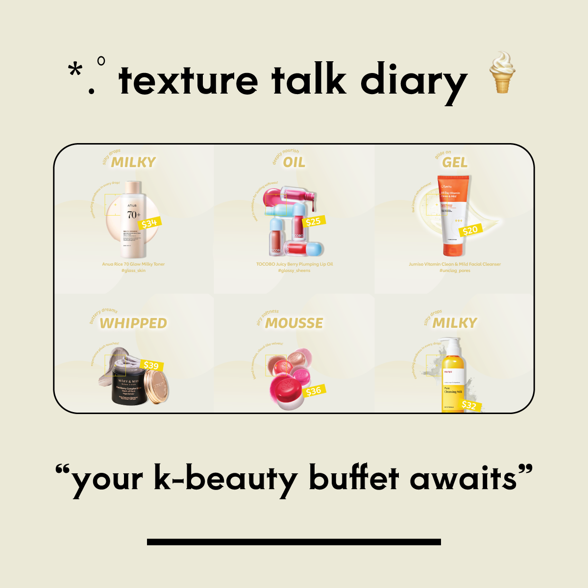 Texture Talk Diary 🍦 Beauty in Senses…