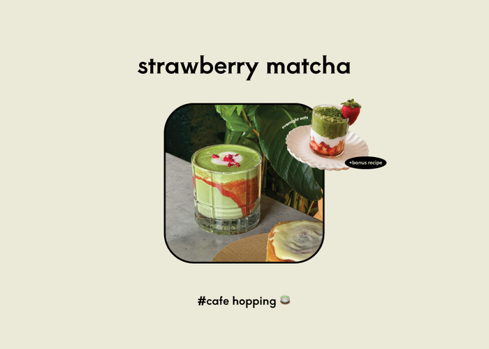 recipe:  Strawberry Matcha Overnight Oats 🍓🍵
