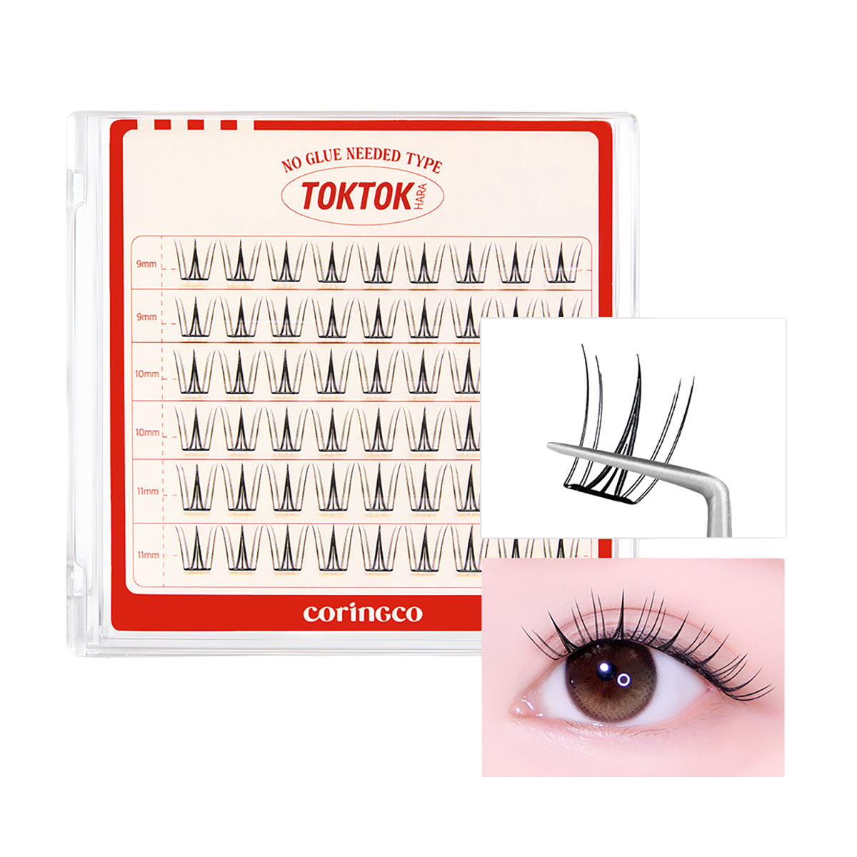 Toktokhara No Glue Eyelash [#Cherry Coke]