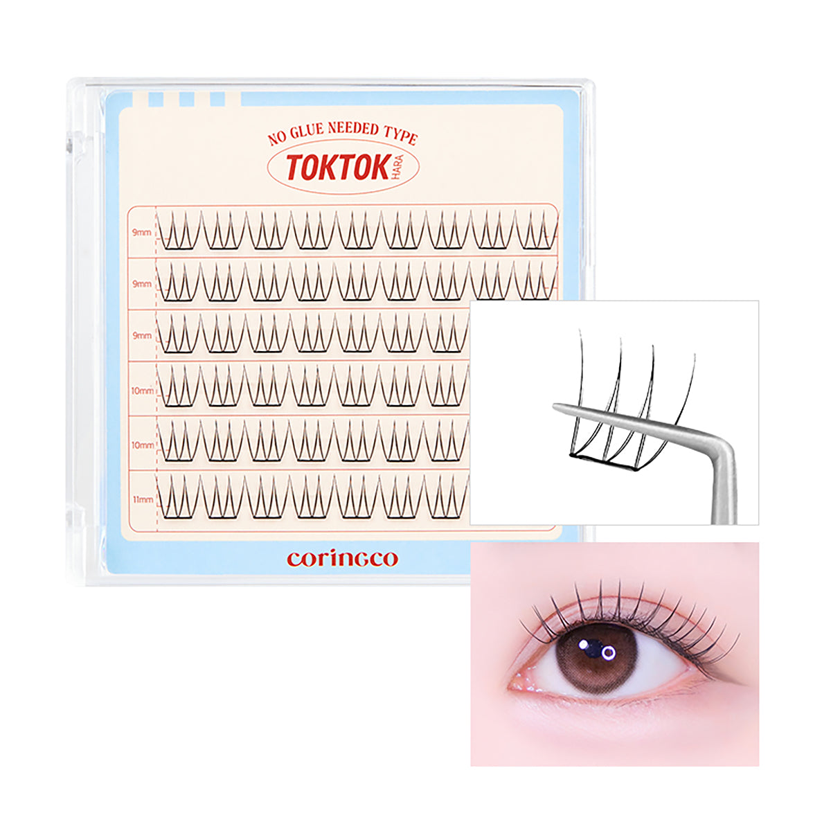 Toktokhara No Glue Eyelash [#Pure]