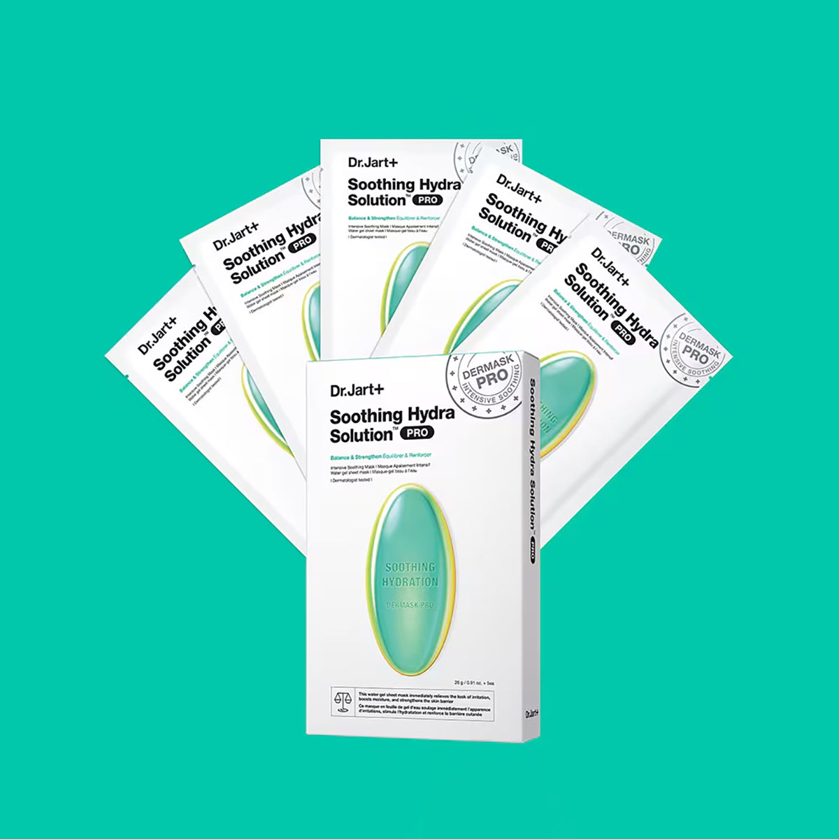 Dermask Water Jet Soothing Hydra Solution Sheet Mask Set [5 Masks]