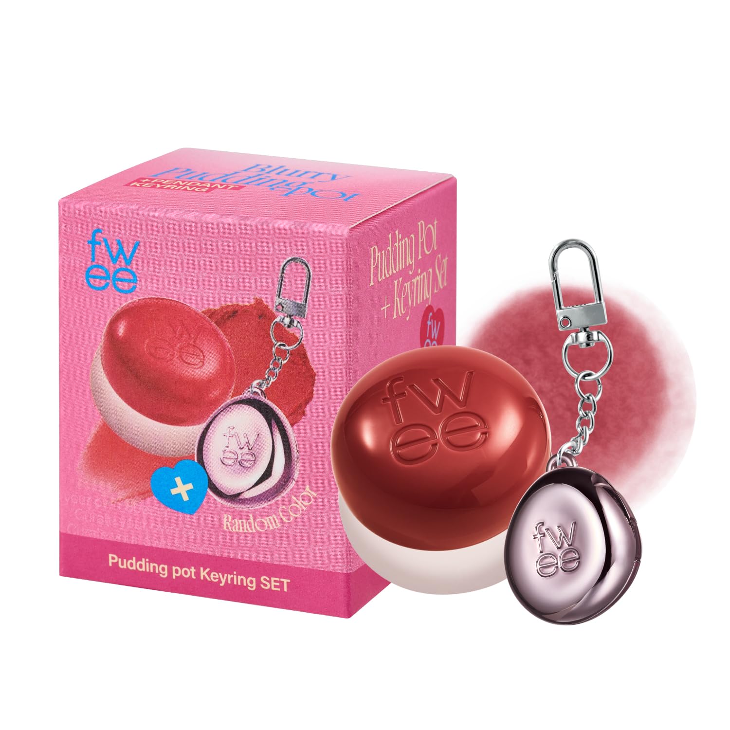 Lip & Cheek Blurry Pudding Pot Keyring Set [#RS05 Film]