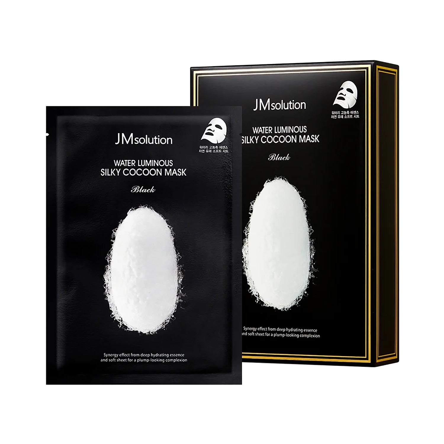 Water Luminous Silky Cocoon Mask Plus Black [10 Masks]