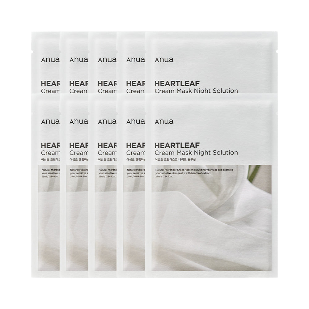 Heartleaf Cream Mask Night Solution Set [10 Masks]