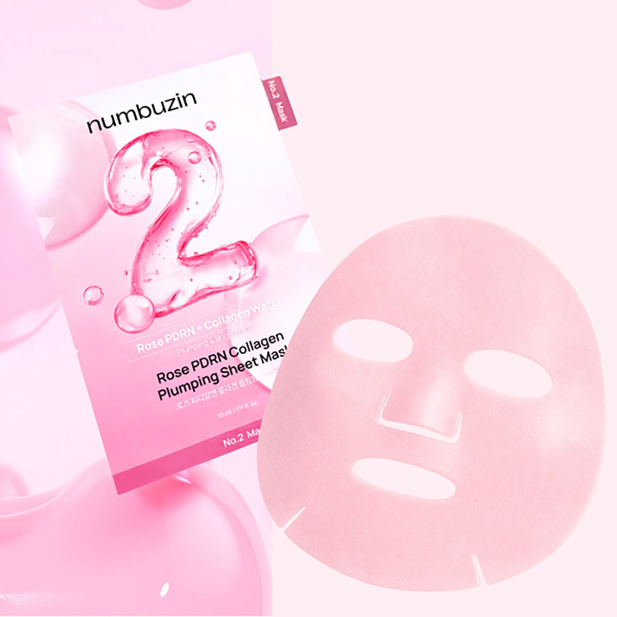 No.2 Rose PDRN Collagen Plumping Sheet Mask