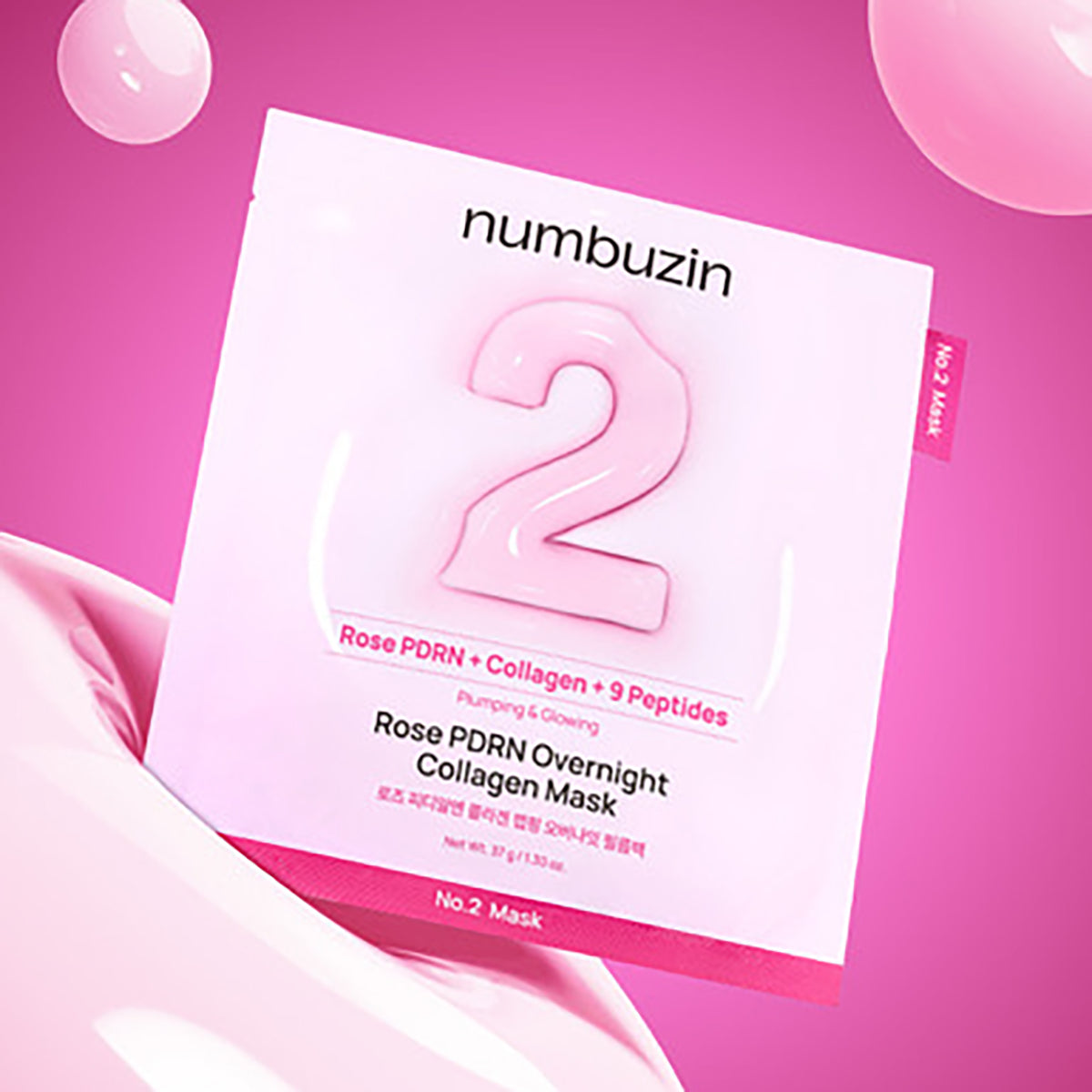 No.2 Rose PDRN Overnight Collagen Mask