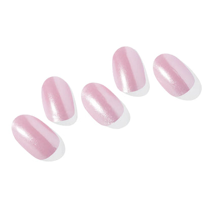 Semi-Cured Gel Nail [#N Baby Pink Chrome]