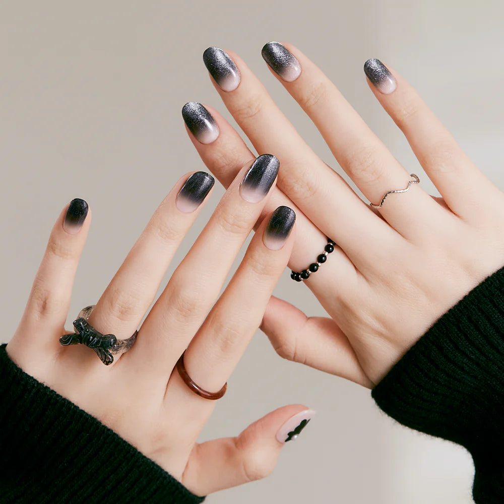 Semi-Cured Gel Nail [#N Black Bunny]